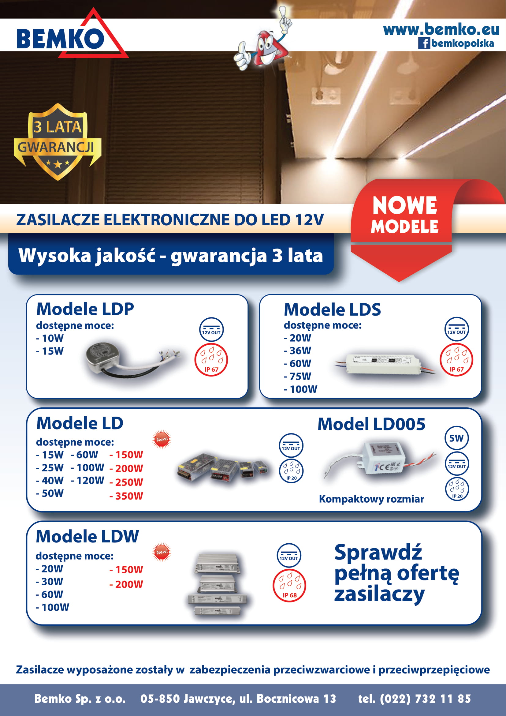 Zasilacze LED - NOWE MODELE