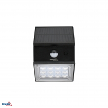 NAŚWIETLACZ SOLARNY LED RUBIC 2,5W 300LM 3000/4000/6000K IP65 CZARNA CZ. PIR
