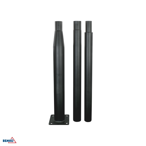 KLAPPBARER LICHTMAST 3M 160X160MM O60MM SCHWARZ