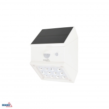 SOLAR-LED-FLUTER RUBIC 2,5W 300LM 3000/4000/6000K IP65 WEISS PIR-SENSOR