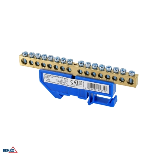 DIN RAIL TERMINAL BLOCK 6x9 BLUE