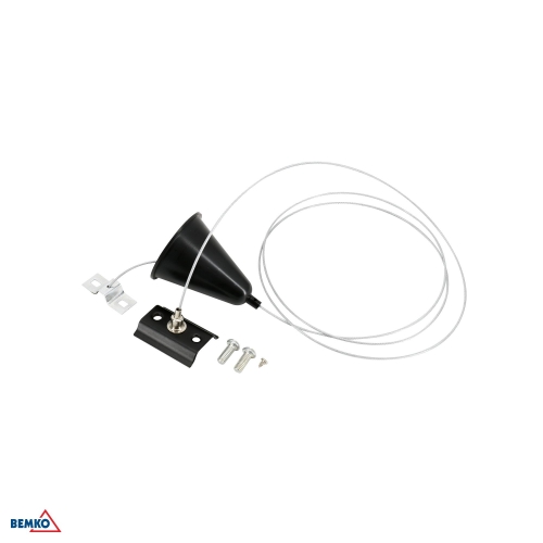 AS2 TRACKLIGHT HANGING WIRE 1-PHASE 2-WIRES 1,5M BLACK