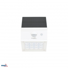 NAŚWIETLACZ SOLARNY LED RUBIC 2,5W 300LM 3000/4000/6000K IP65 BIAŁA CZ. PIR