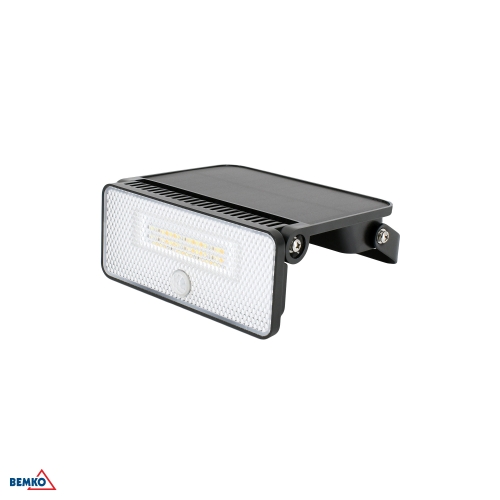 NAŚWIETLACZ SOLARNY LED SOKER 8W 1000LM 3000K/4000K/6500K IP54 CZARNY CZ. PIR