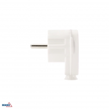 WTYCZKA KĄTOWA Z UZIEMIENIEM UNISCHUKO 16A BIAŁA