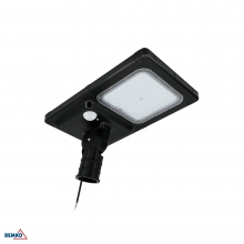 HYBRID LED STREET LUMINAIRE 40W 6600LM IP65 BLACK PIR SENSOR