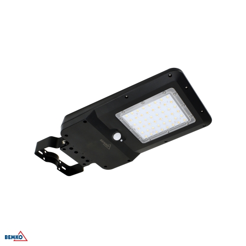 SOLARE LED-STRASSENLEUCHTE SOLGER 20W 3000LM 3000/4000/6000K IP65 SCHWARZ PIR-SENSOR