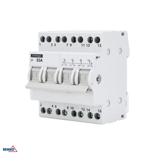 MODULAR CHANGEOVER SWITCH I-0-II 4P 63A