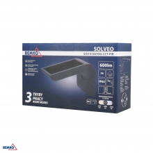 HYBRYDOWA OPRAWA ELEWACYJNA LED SOLVEO 7W 600LM 3000K/4000K/6500K IP65 DARK GREY CZ.PIR