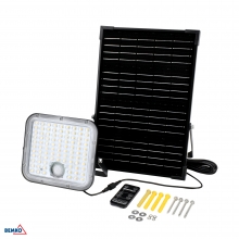 SOLAR-LED-FLUTER SOLPAR 30W 4800LM 3000/4000K IP65 SCHWARZ PIR-SENSOR