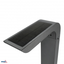 HYBRYDOWY SŁUPEK OGRODOWY LED SOLVEO 7W 600LM 3000K/4000K/6500K 80CM IP65 DARK GREY CZ.PIR