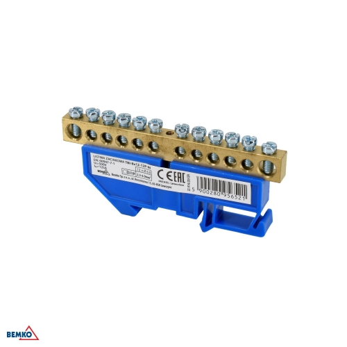 DIN RAIL TERMINAL BLOCK 6x9 BLUE