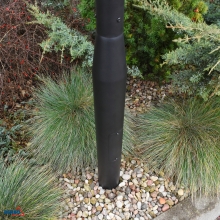 KLAPPBARER LICHTMAST 3M 160X160MM O60MM SCHWARZ