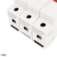 PODSTAWA BEZPIECZNIKOWA 3-POLOWA DO WKŁADEK 14x51 690V AC MAX. 63A Z KONTROLKĄ SCHELINGER