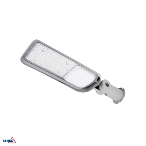LED STREET LUMINAIRE JAZMIN 100W 4000K 13500LM IP65 LIGHT GREY TWILIGHT SENSOR (C82-JAZ-100LG-4K-DS)