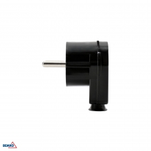 ANGLE PLUG UNISCHUKO 16A BLACK