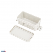 PUSZKA INSTALACYJNA NATYNKOWA 85x45x37MM IP55 8P JASNOSZARA