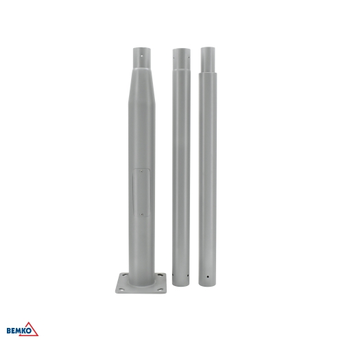 KLAPPBARER LICHTMAST 3M 160X160MM O60MM GRAU