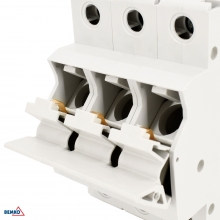 PODSTAWA BEZPIECZNIKOWA 3-POLOWA DO WKŁADEK 10x38 500V AC MAX. 32A Z KONTROLKĄ SCHELINGER