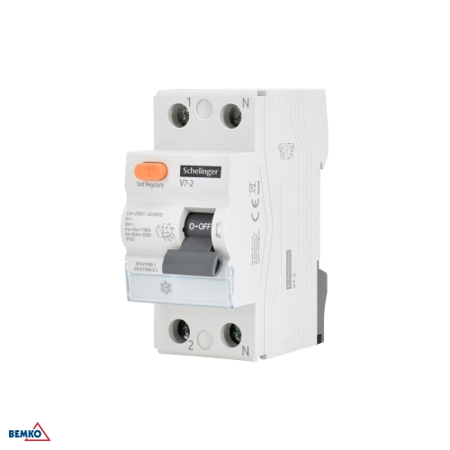 OVERCURRENT CIRCUIT BREAKER AC 2P 25A 30mA SCHELINGER