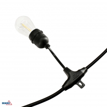SOLARE LED-GARTENLICHTERKETTE SOLBEE 3W 3000K 10STK. 10M IP65 SCHWARZ