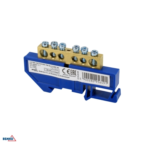 DIN RAIL TERMINAL BLOCK 6x9 BLUE