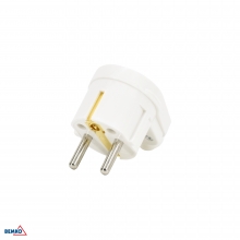 WTYCZKA KĄTOWA Z UZIEMIENIEM UNISCHUKO 16A BIAŁA