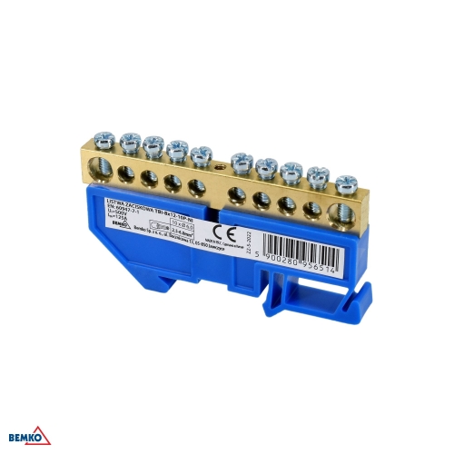 DIN RAIL TERMINAL BLOCK 6x9 BLUE