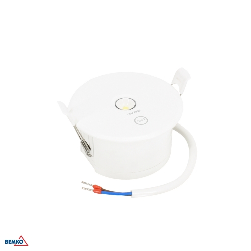 EMERGENCY LUMINAIRE TOLER 2 ROUND 1W OPEN SPACE OPTIC IP54 AUTOTEST 3H