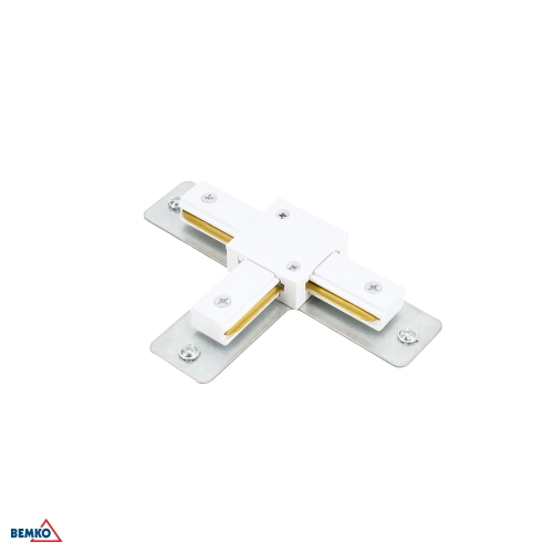 AS2 TRACKLIGHT T CONNECTOR 1-PHASE 2-WIRES WHITE