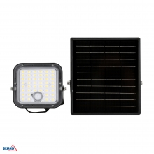 NAŚWIETLACZ SOLARNY LED SOLPAR 10W 1500LM 3000/4000K IP65 CZARNY CZ. PIR