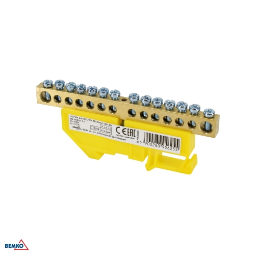 DIN RAIL TERMINAL BLOCK 6x9 YELLOW