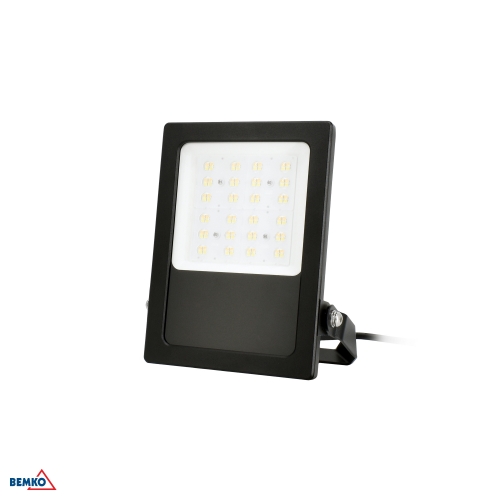 NAŚWIETLACZ LED TESSA 50W 3000/4000/5000K 7500LM IP66 90X90 RAL9017 (C66-LFT-050BL-CCT-9090)