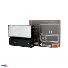 SOLAR-LED-FLUTER SOKER 8W 1000LM 3000K/4000K/6500K IP54 SCHWARZ PIR-SENSOR