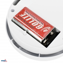 SMOKE DETECTOR BATTERY 9V DC IP20 WHITE